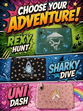 💥COMING SOON 7/25 Choose Your Adventure — Rexy, Sharky + Uni